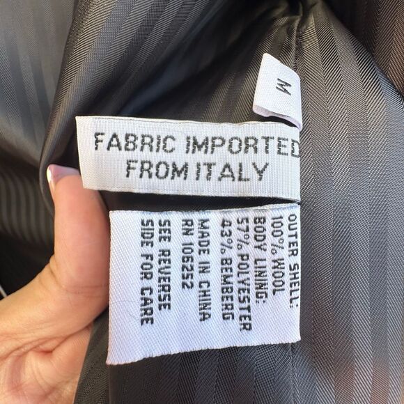 Loro Piana Jane Post $1250 wool double coat LW-084 WOMENS medium NWT - Picture 7 of 10